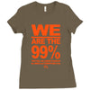 we are the 99% t shirt occupy wall street anti corporate greed black Ladies Fitted T-Shirt