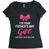 I'm Your Father's Day Gift Mom Says You're Welcome Baby Girl Women's Triblend Scoop T-shirt