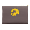 beach silhouette birds sand sunset Accessory Pouches