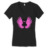i wear pink for my mom Women's V-Neck T-Shirt