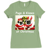 pug dog christmas Ladies Fitted T-Shirt