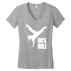 80's rule break dancer Women's V-Neck T-Shirt