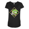 snake green Maternity Scoop Neck T-shirt