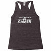 trust me i'm a gamer funny printed Racerback Tank