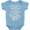 drink wine &amp; watch christmas movies Baby Bodysuit