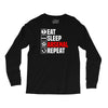 eat sleep arsenal Long Sleeve Shirts