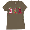 Three Cute But Angry Unicorn Ladies Fitted T-Shirt