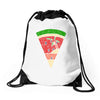 watermelon and beach Drawstring Bags