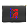 melanoma skin cancer survivor shirt blac Accessory Pouches