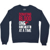 donating blood one mosquito funny Crewneck Sweatshirt