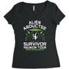 alien abductee survivor tour ufo nerd geek comic funny Women's Triblend Scoop T-shirt