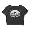 mustaching through snow Crop Top
