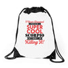 i never dreamed i would be a super cool scorpio but here i am killing Drawstring Bags