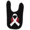 lung cancer white ribbon Baby Bibs