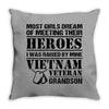 Vietnam Veteran Grandson Throw Pillow