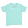 eat, sleep &amp; train triathlon sports, gym, athletic Youth Tee