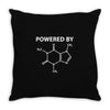 Powered By Caffeine Molecule Throw Pillow