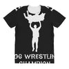 hillbilly hog wrestling champ  funny  comic wrestling redneck All Over Women's T-shirt