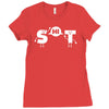 s hi t funny geek reading books type Ladies Fitted T-Shirt