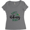 Daddy's Hiking Buddy Women's Triblend Scoop T-shirt