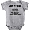 August Girl Hated By Many Baby Onesie