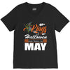 Halloween Kings Are Born In May V-Neck Tee