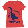 CHECK MEOWT CAT Ladies Fitted T-Shirt
