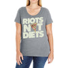 riots not diets Ladies Curvy T-Shirt