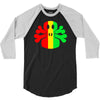 rasta skull and crossbones 3/4 Sleeve Shirt