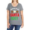 working on my santa body Ladies Curvy T-Shirt