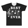 Best Dad Ever Funny Music Note All Over Men's T-shirt