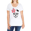 day of dead sugar skull Ladies Curvy T-Shirt