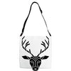 poly deer black Adjustable Strap Totes