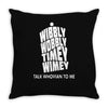 wibbly wobbly timey wimey talk whovian to me Throw Pillow