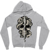 skull snake Zipper Hoodie