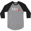 Mrs with heart dot (Mr and Mrs set) 3/4 Sleeve Shirt