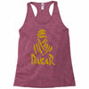 uomo dakar stampa oro moto deserto parigi africa sport Racerback Tank