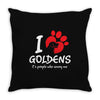 I Love Goldens Its People Who Annoy Me Throw Pillow