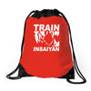 silver edition train insaiyan dragonball z insane bodybuilding goku Drawstring Bags