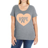 Hope With Heart Ladies Curvy T-Shirt