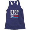 stop pretending your racism is patriotism Racerback Tank