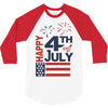 happy 4th of july 3/4 Sleeve Shirt