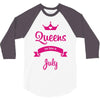 queens are born in july 3/4 Sleeve Shirt