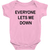 everyone lets me down Baby Bodysuit