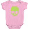 skull pixels t shirt cool funny Baby Onesie