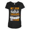 My Son Is Super Awesome His Stepdad Maternity Scoop Neck T-shirt