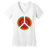 watermelon peace sign Women's V-Neck T-Shirt