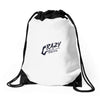 crazy racing Drawstring Bags