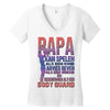 papa   body guard Women's V-Neck T-Shirt