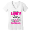 I&rsquo;m Called Auntie Because I&rsquo;m Way Too Cool To Be Called Grandma Women's V-Neck T-Shirt